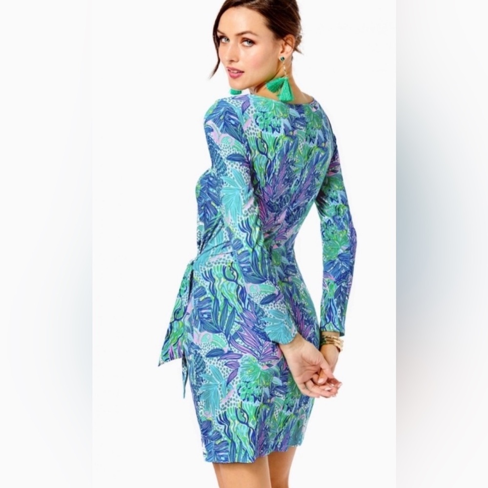 *NWOT* Lilly Pulitzer Bryson “Holiday in the Sun” Botanical Print Dress Sz.XXL - Picture 2 of 9